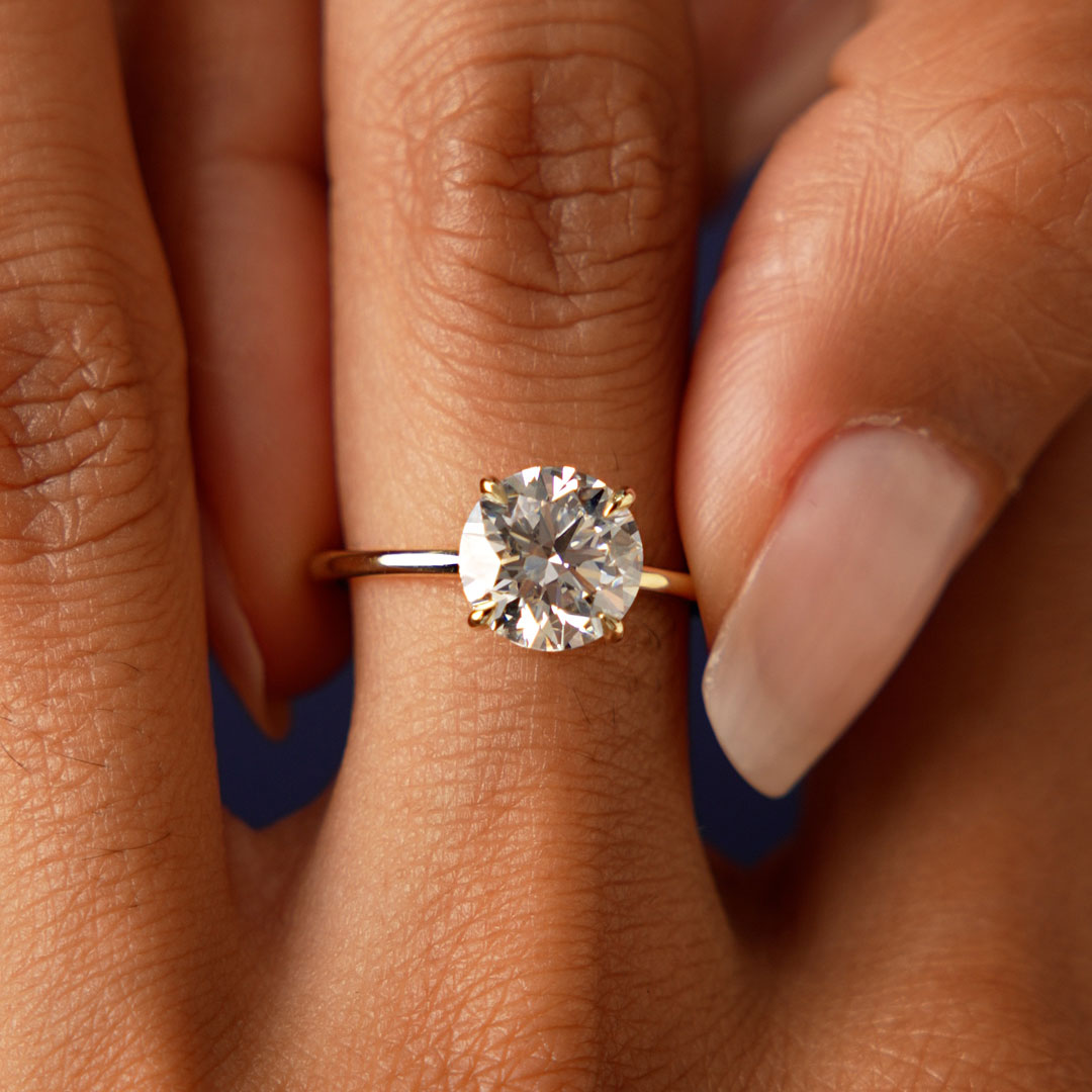 OBFJ0582 - 2.00 Ctw 14k Round Brilliant Prong Setting Lab Grown Diamond Engagement Ring – Rosalind 4