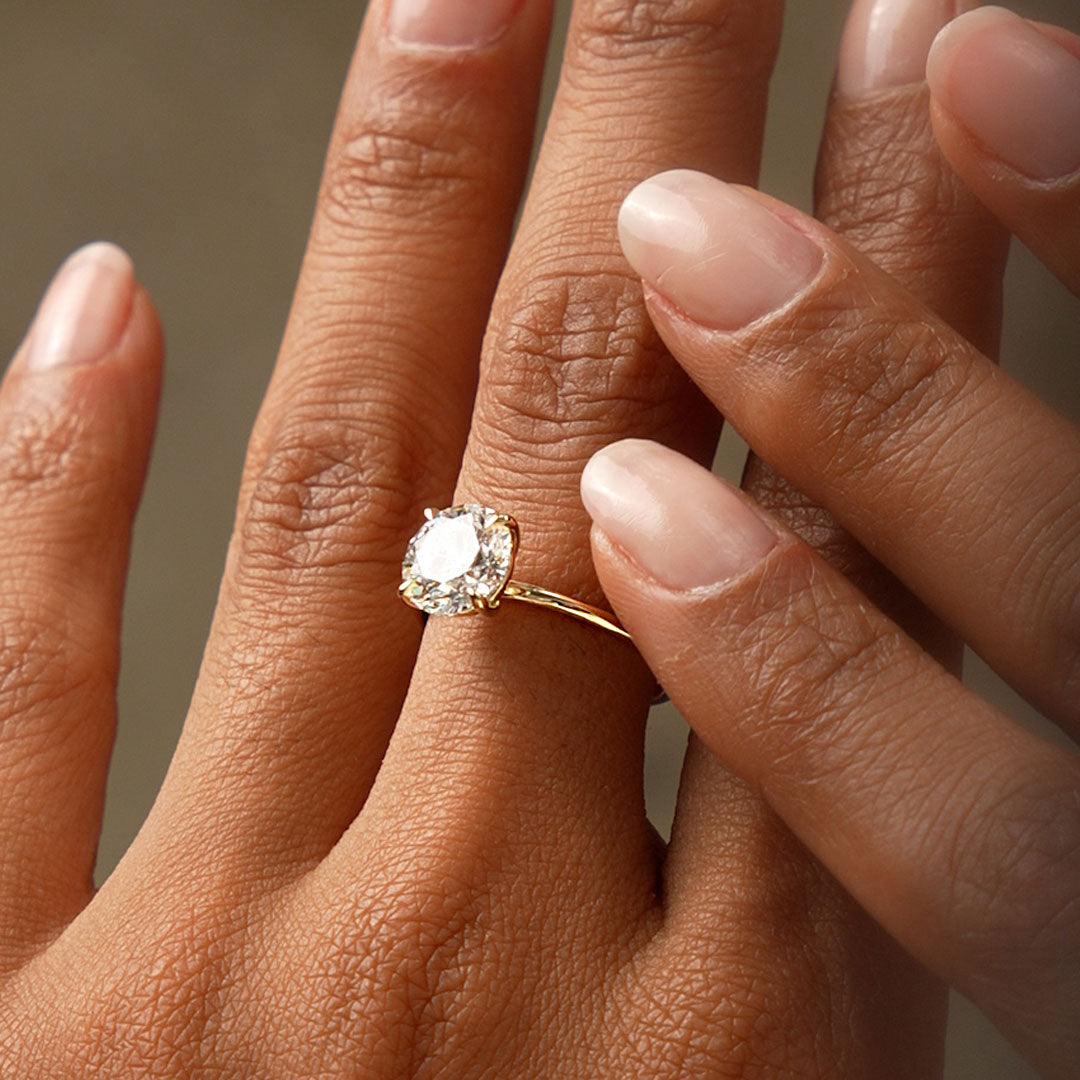 OBFJ0582 - 2.00 Ctw 14k Round Brilliant Prong Setting Lab Grown Diamond Engagement Ring – Rosalind 5