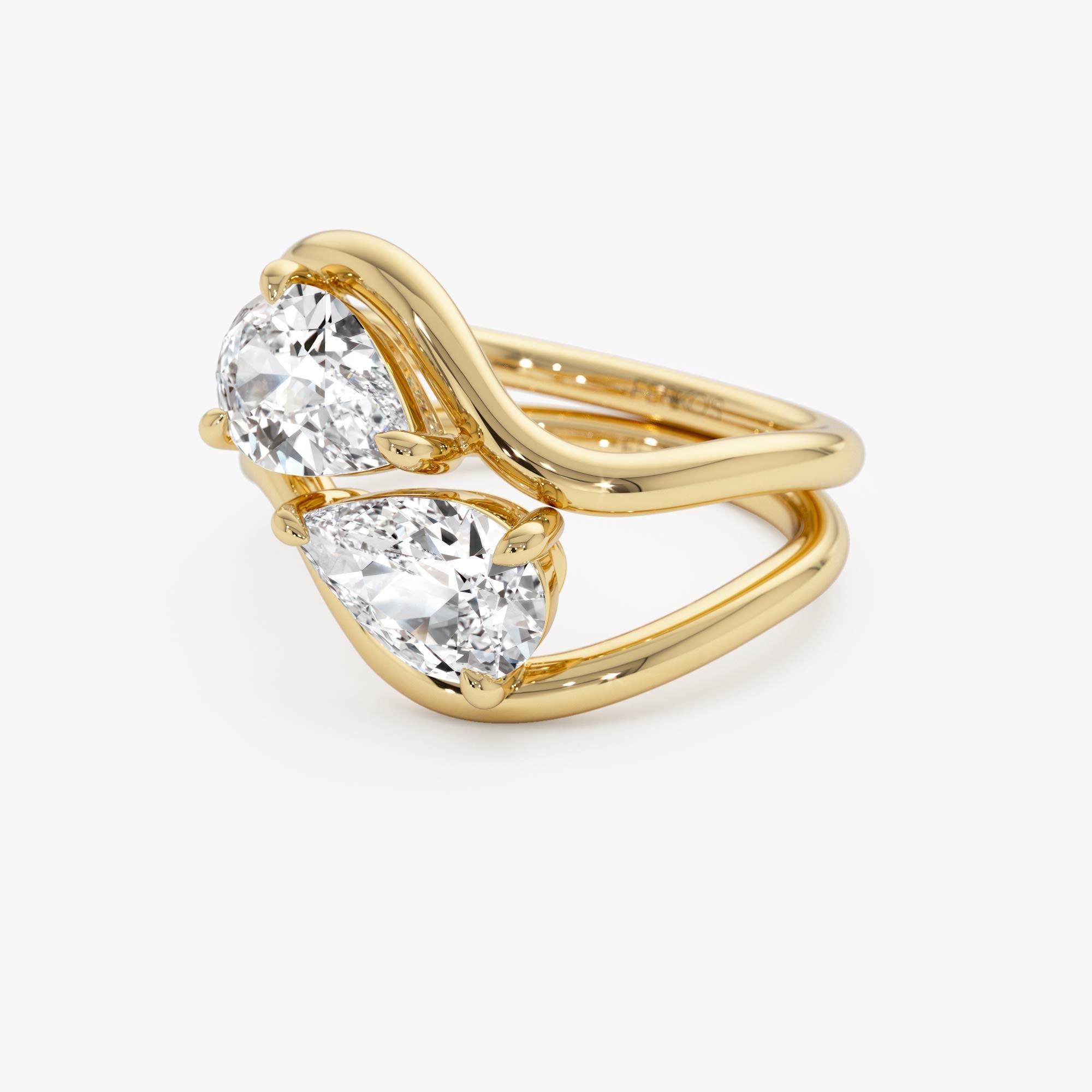 OBFJ0403 - 2.00 Ctw 14k Pear Shaped Lab Grown Diamond Stacked Rings - Chloe 8
