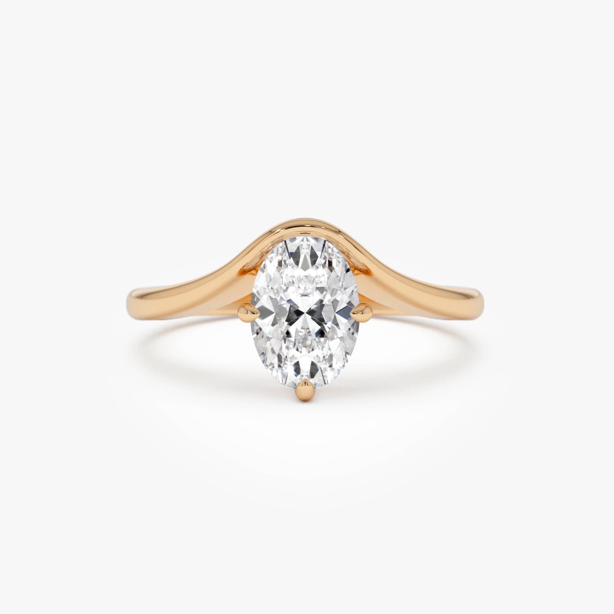 OBFJ0614 - 1.00 Ctw 14k Oval Cut Lab Grown Diamond Designer Setting Ring – Nerissa 7