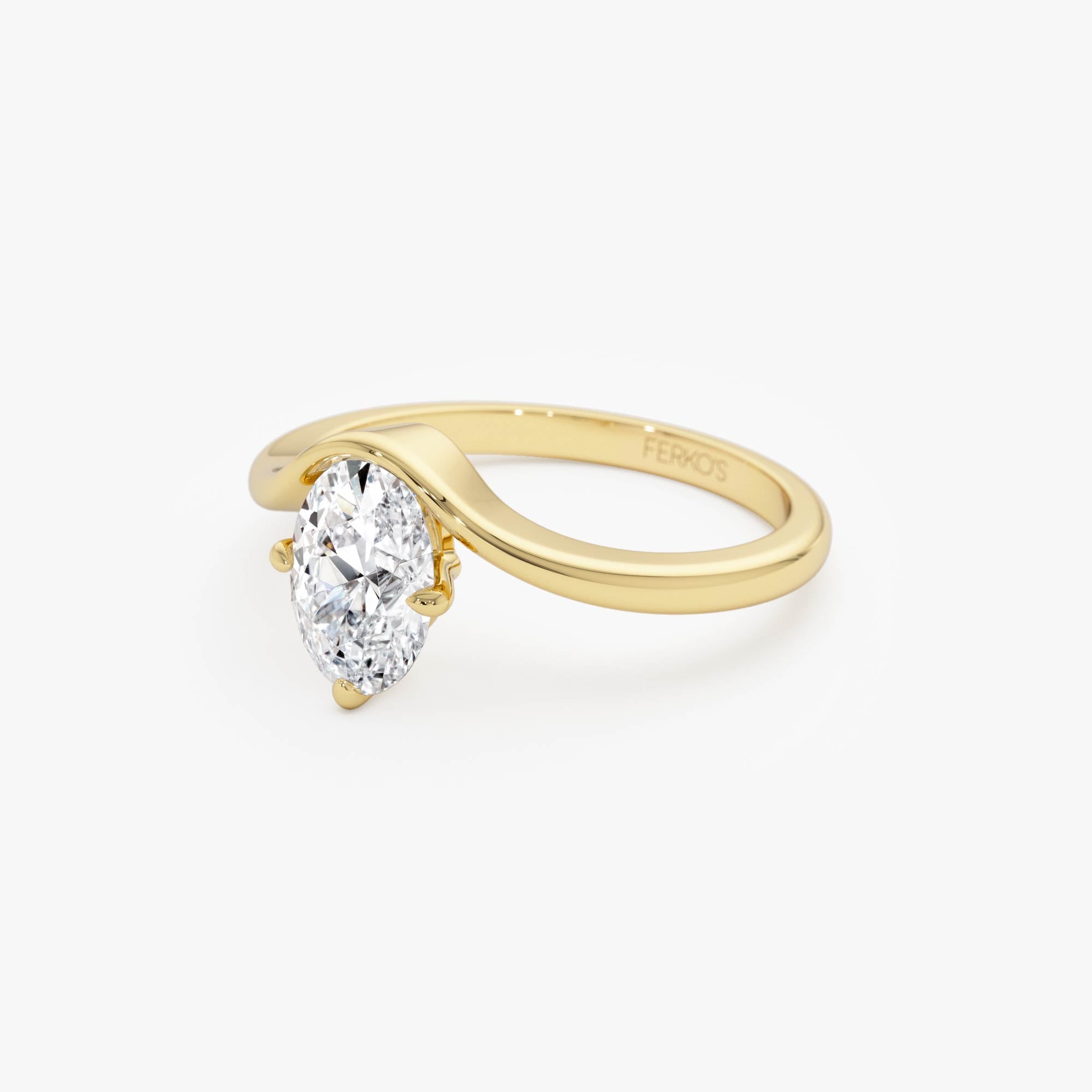 OBFJ0614 - 1.00 Ctw 14k Oval Cut Lab Grown Diamond Designer Setting Ring – Nerissa 9