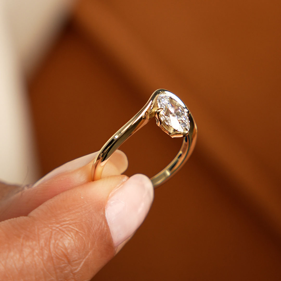 OBFJ0614 - 1.00 Ctw 14k Oval Cut Lab Grown Diamond Designer Setting Ring – Nerissa 6