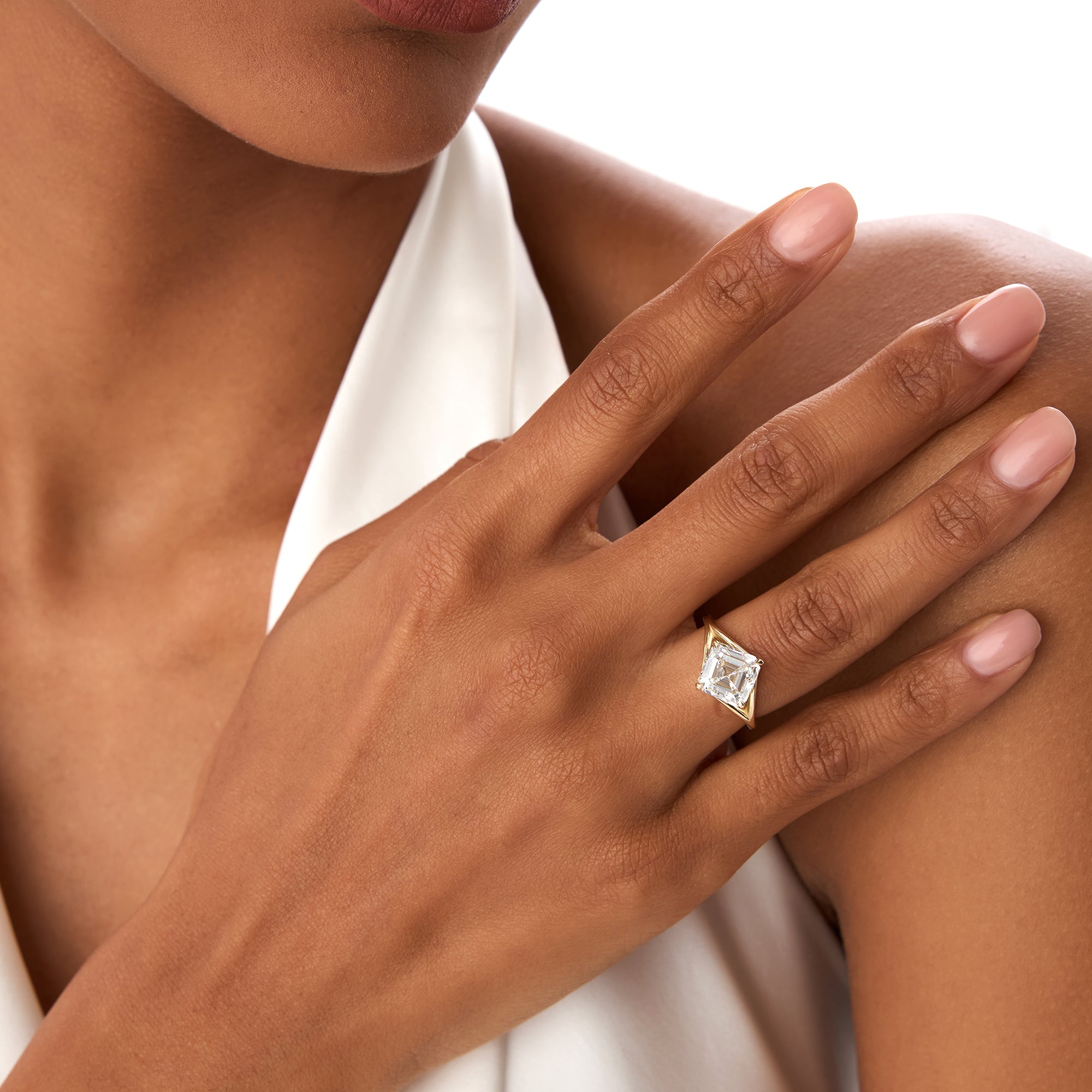 OBFJ0419 - 3.00ctw 14k Asscher Cut Lab Grown Diamond Engagement Ring - Samantha 2