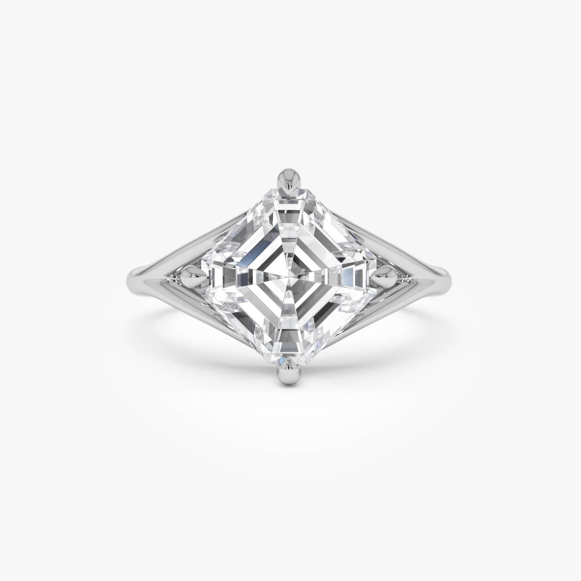 OBFJ0419 - 3.00ctw 14k Asscher Cut Lab Grown Diamond Engagement Ring - Samantha 8