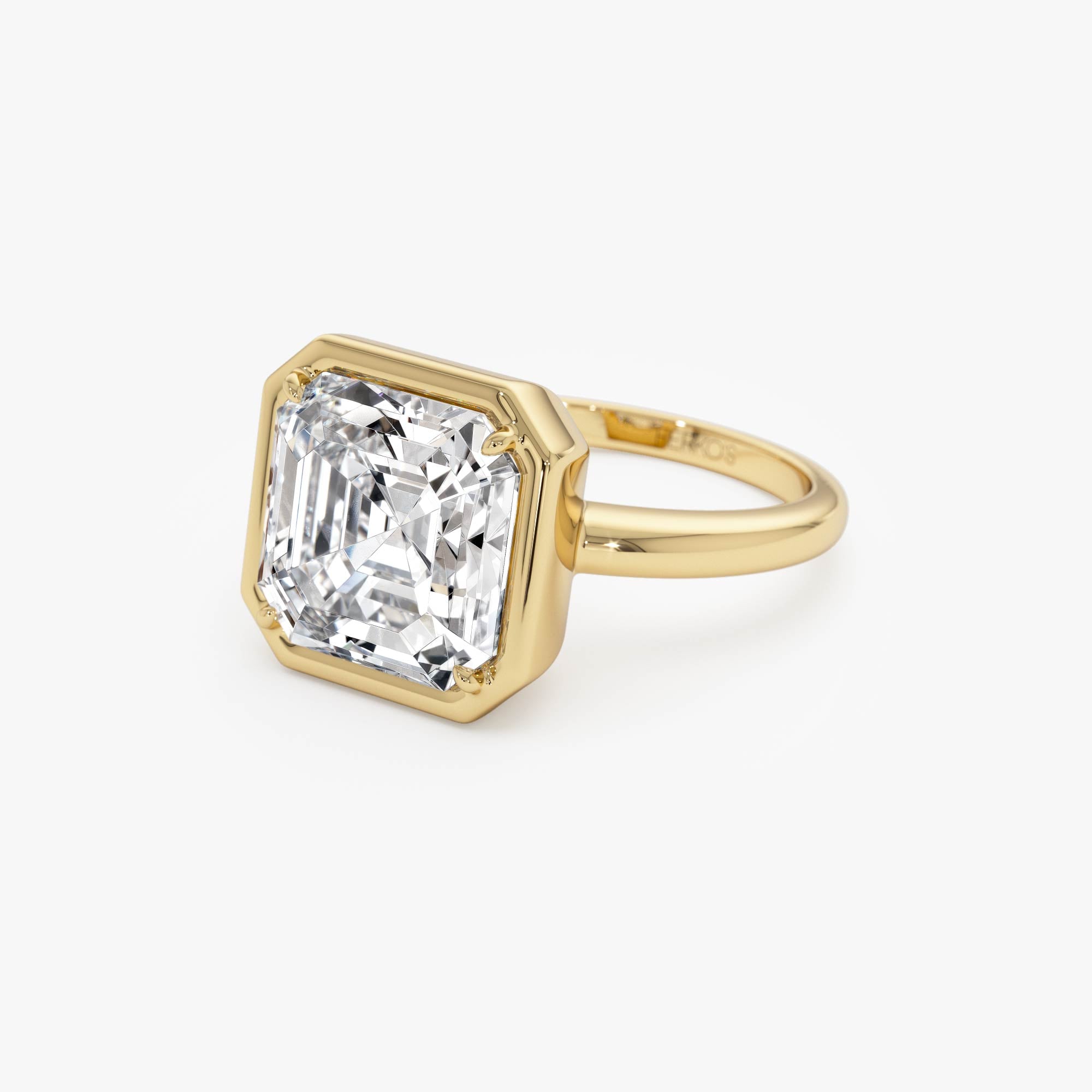 OBFJ0416 - 5.00ctw 14k Asscher Cut Lab Grown Diamond Engagement Ring - Ciro 10