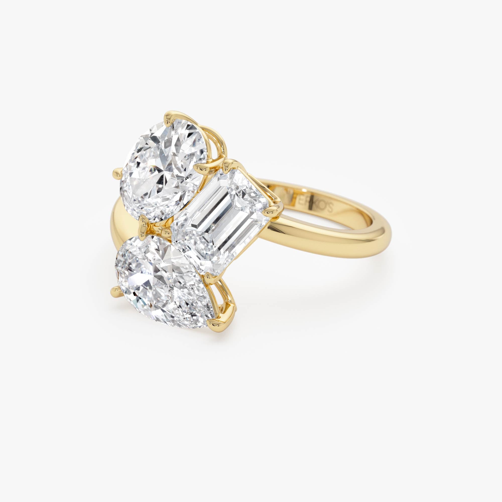 OBFJ0383 - 3.00ctw 14k Lab Grown Diamond Multi-Cut Cocktail Ring - Petra 8