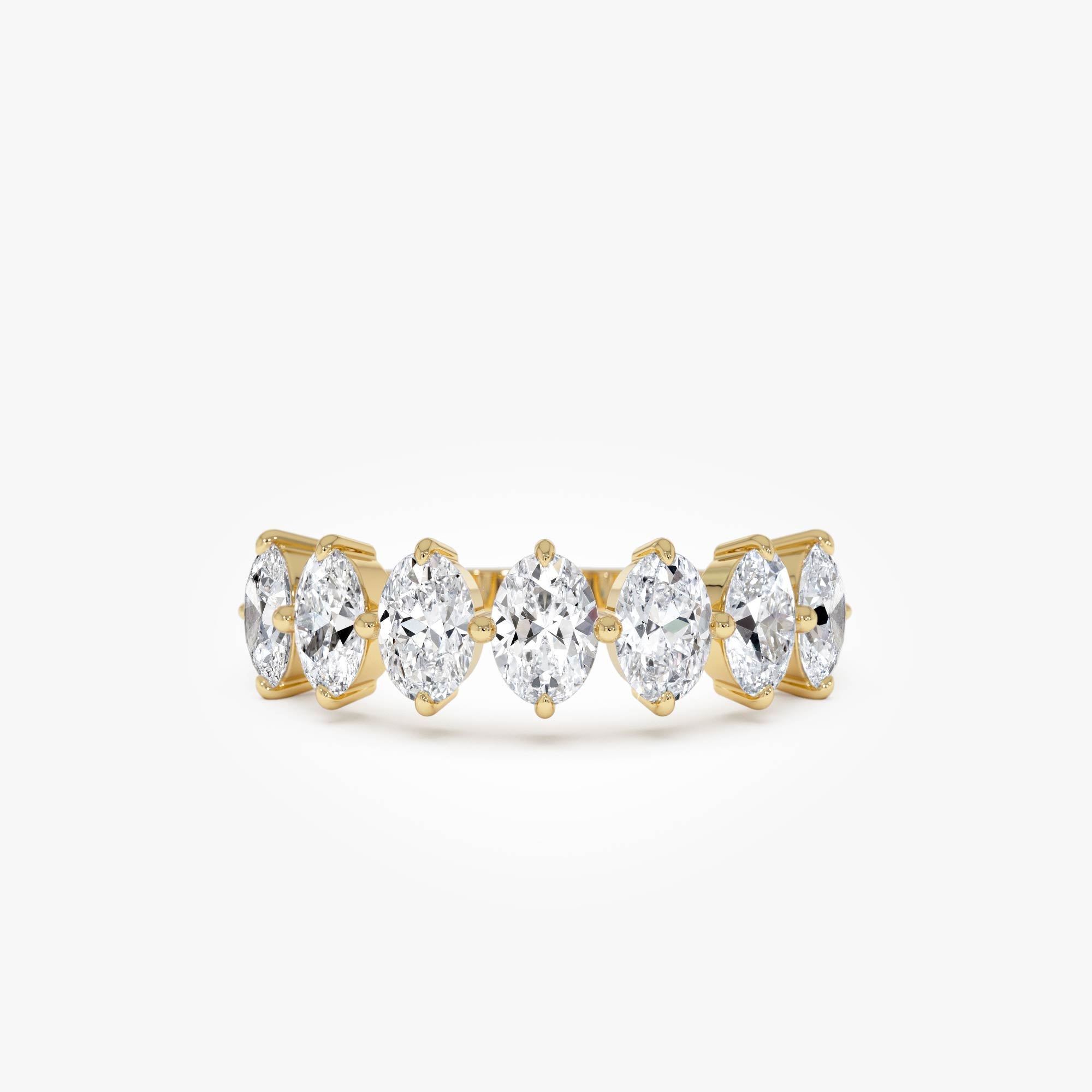 OBFJ0409 - 1.55ctw Oval Shaped Lab Diamond Anniversary Ring - Dora 1