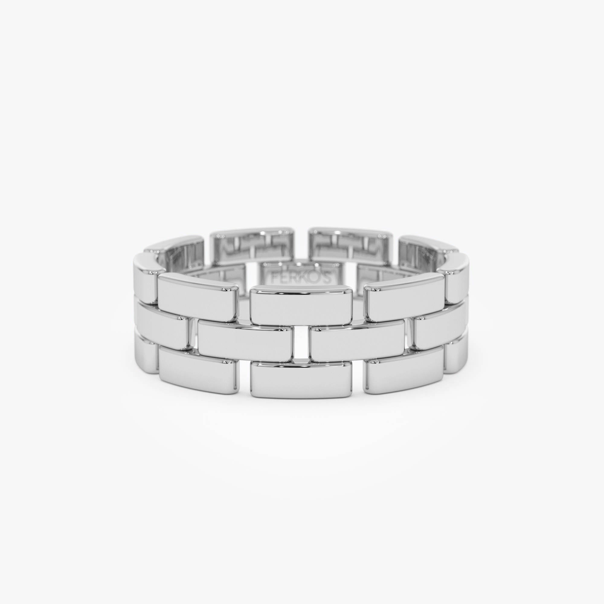 OBFJ0861 - 14k Wide Chain Link Ring 6