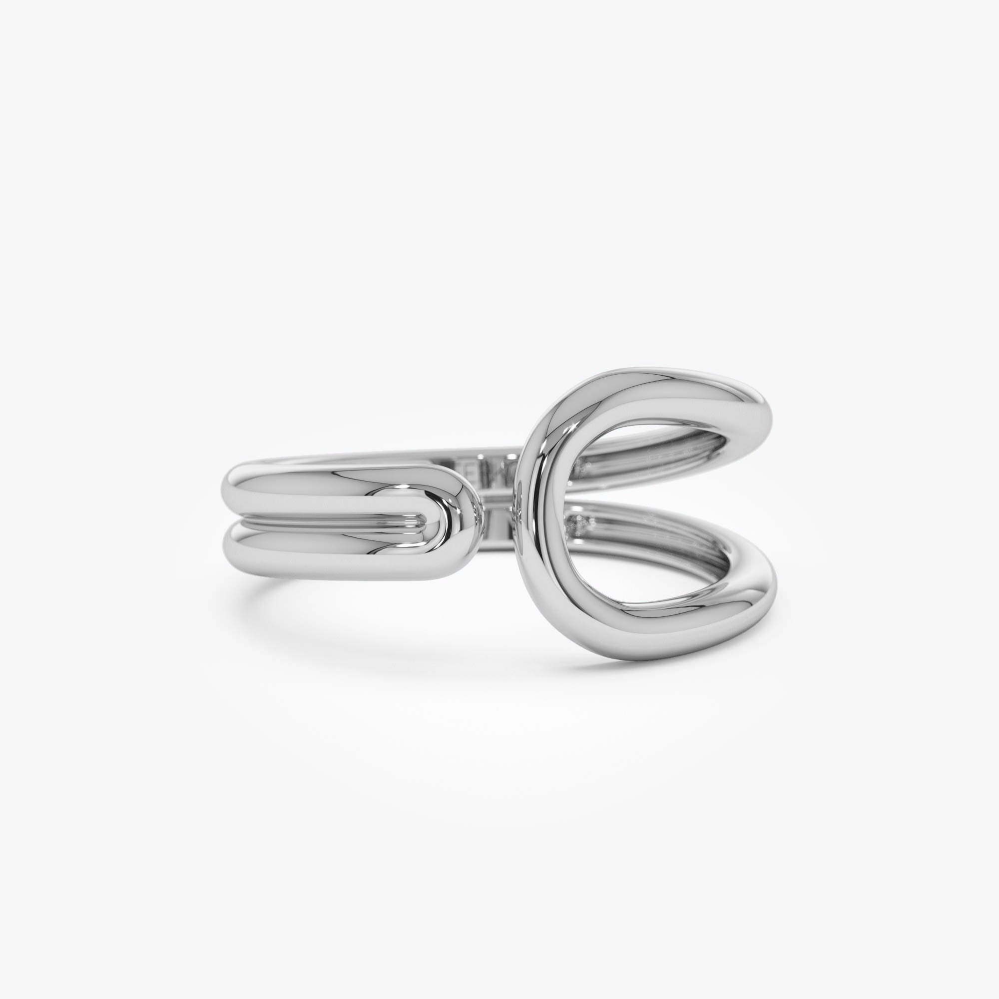 OBFJ0865 - 14k Modern Minimalist Statement Ring 5