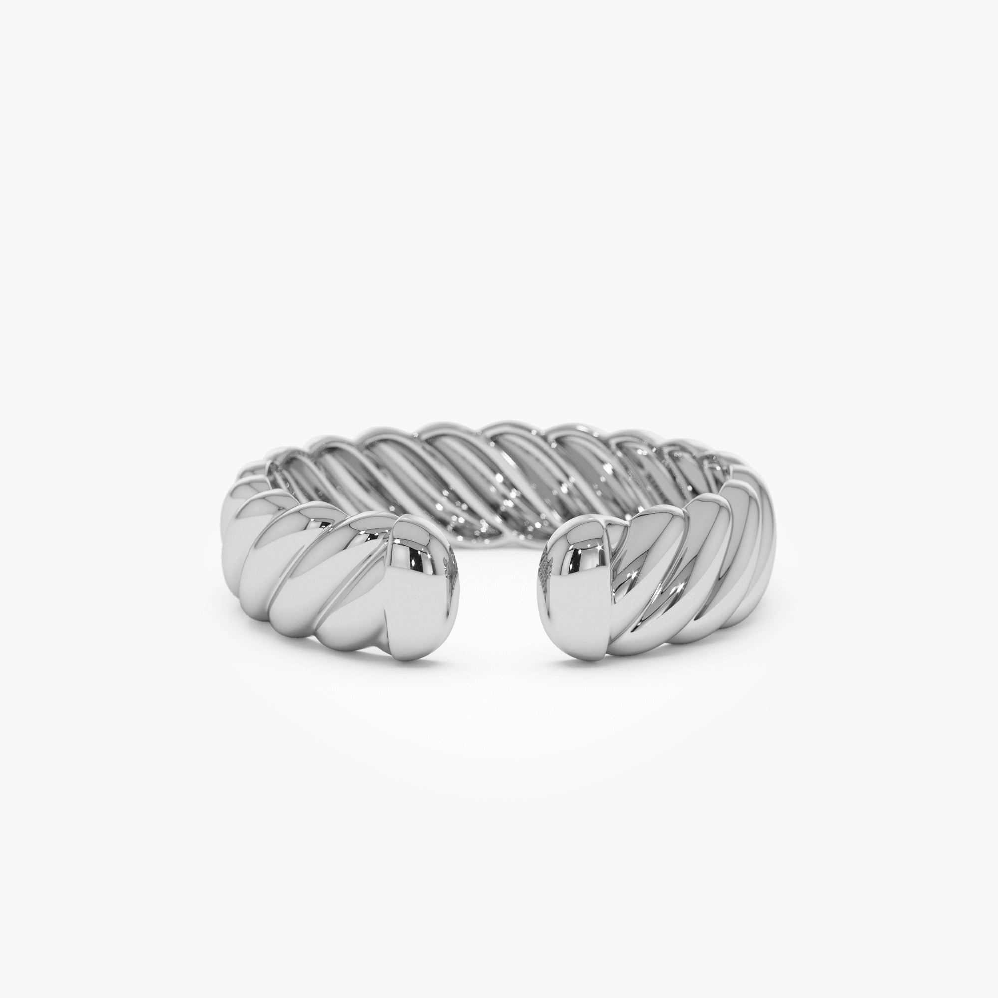 OBFJ0920 - 14K 5MM Rope Cuff Ring 6