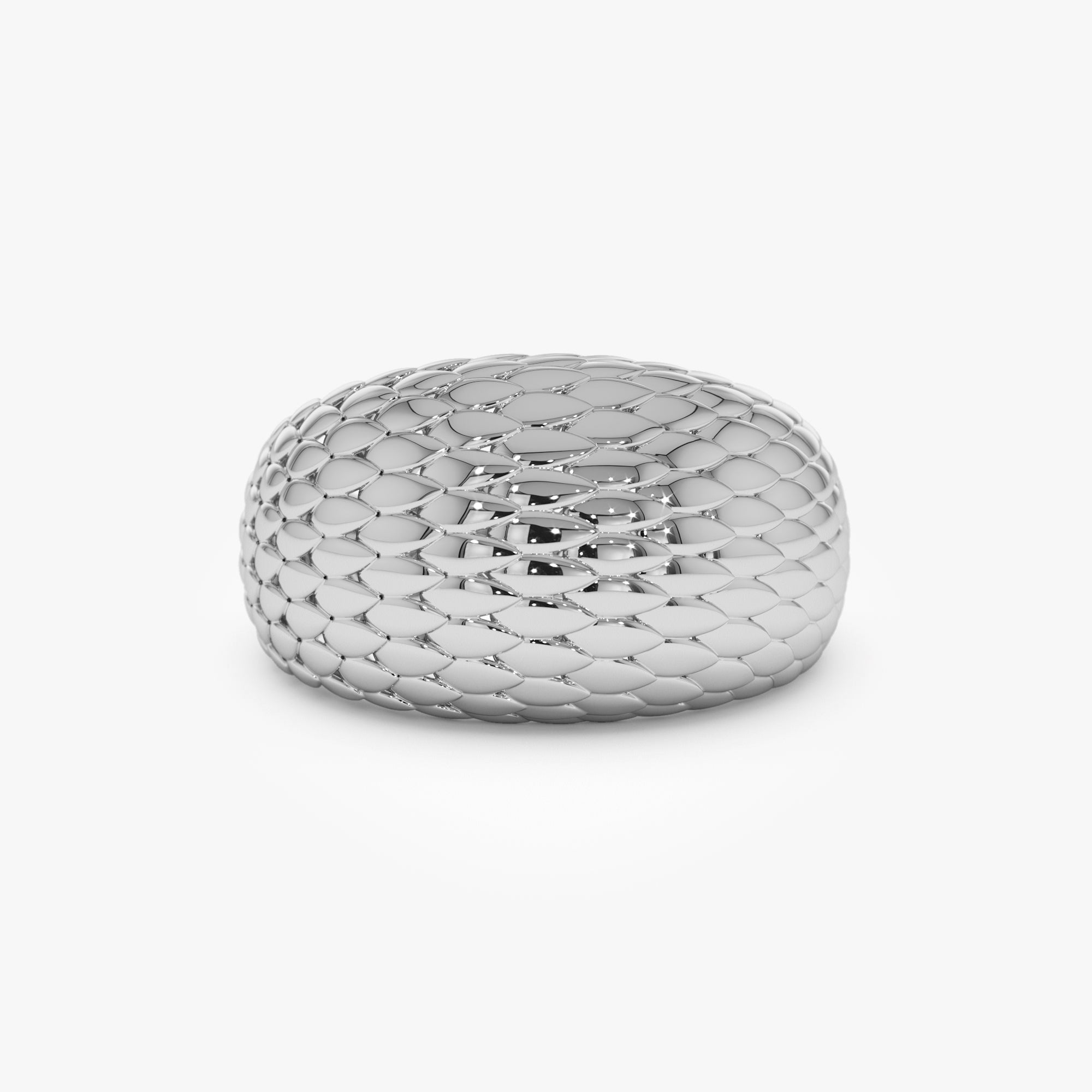 OBFJ0921 - 14K Chunky Snake Skin Texture Ring 6
