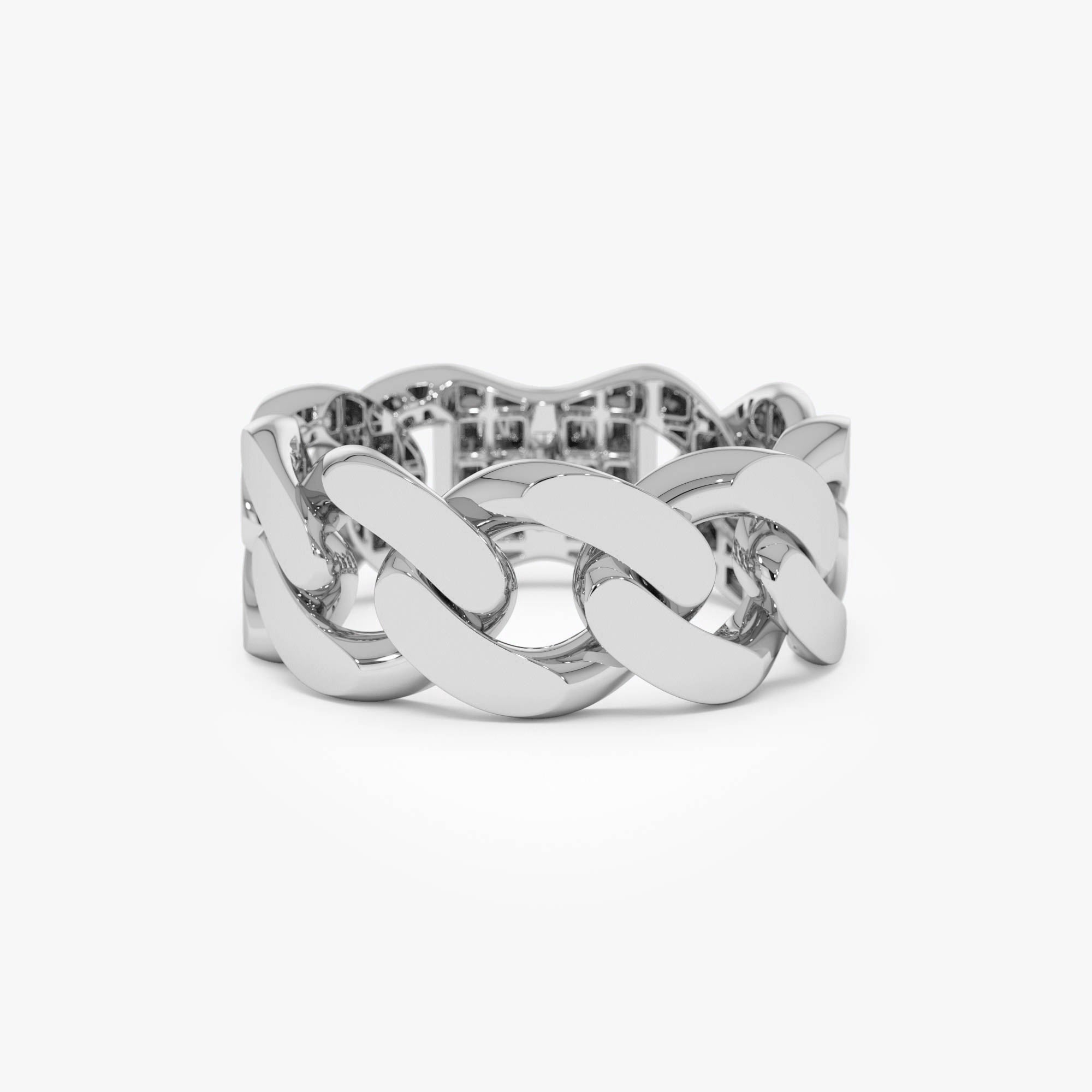 OBFJ0719 - 14k Gold 8MM Cuban Link Ring 7