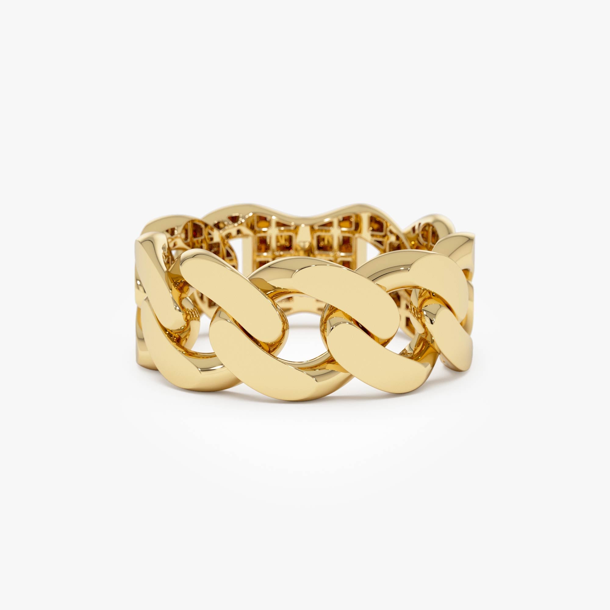 OBFJ0719 - 14k Gold 8MM Cuban Link Ring 1