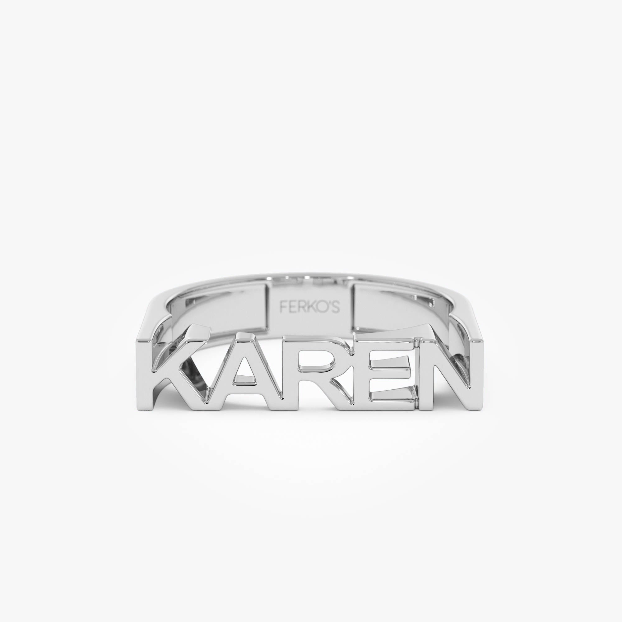 OBFJ0436 - 14K Personalized Bold Gold Nameplate Ring 8