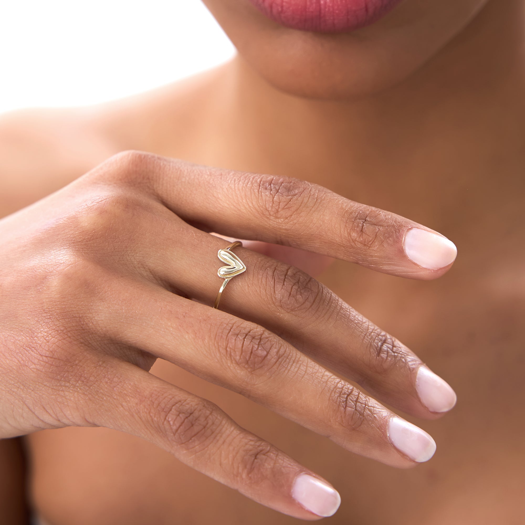 OBFJ0731 - 14k Gold Love Heart Ring 3
