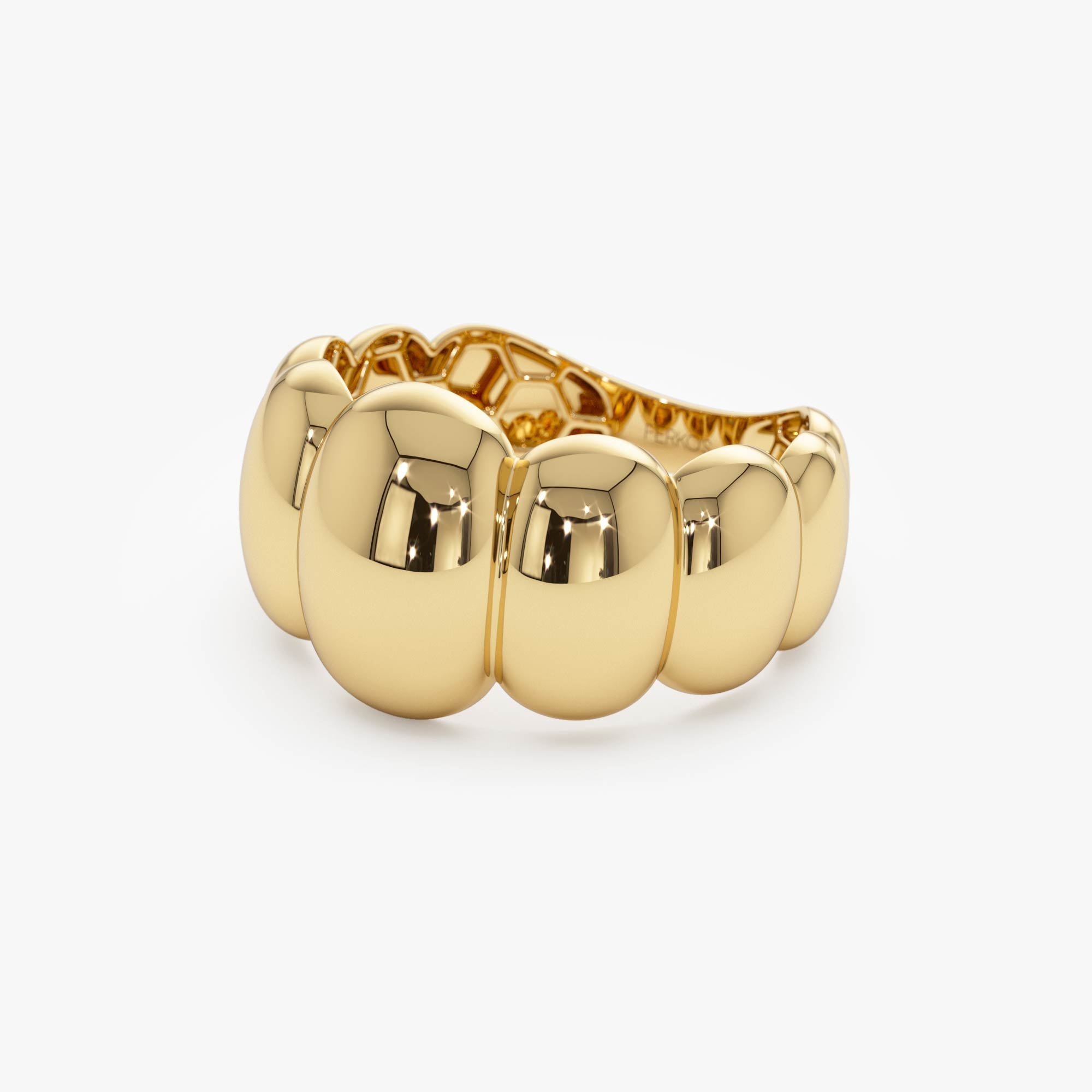 OBFJ0728 - 14k Bubble Dome Statement Ring 6