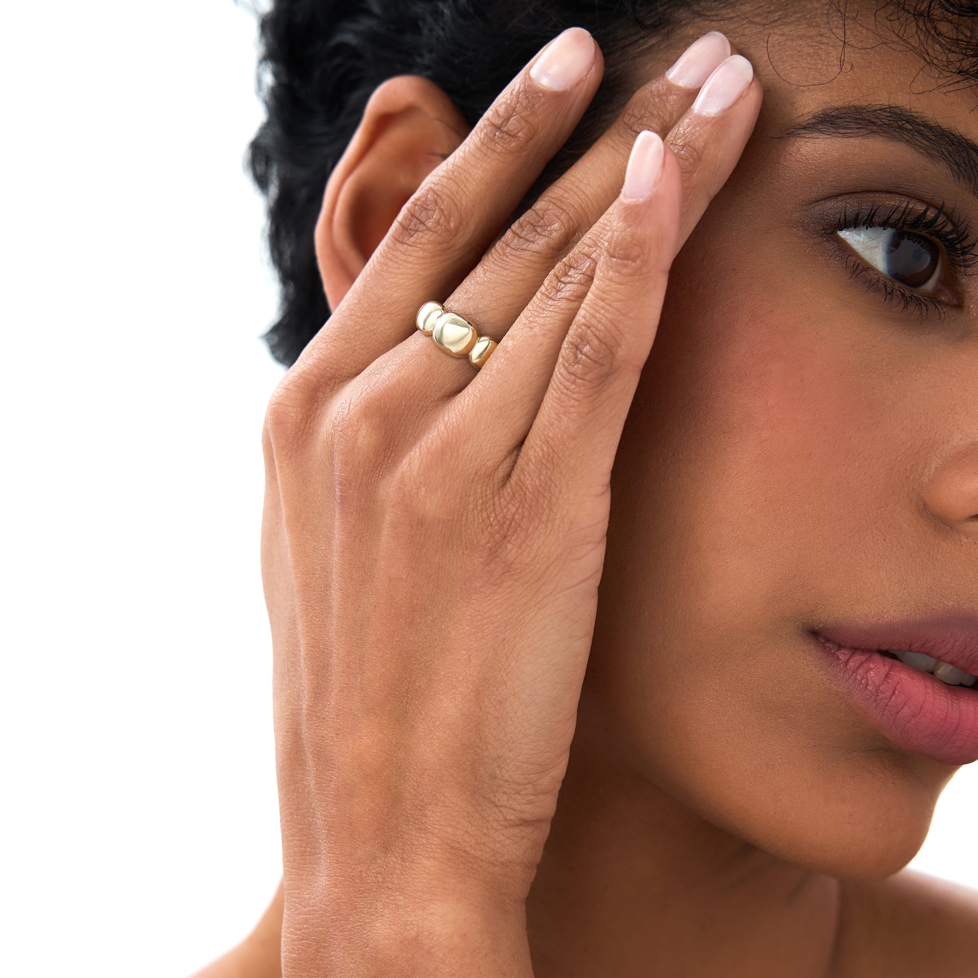 OBFJ0724 - 14k Gold Puffy Gold Band 5