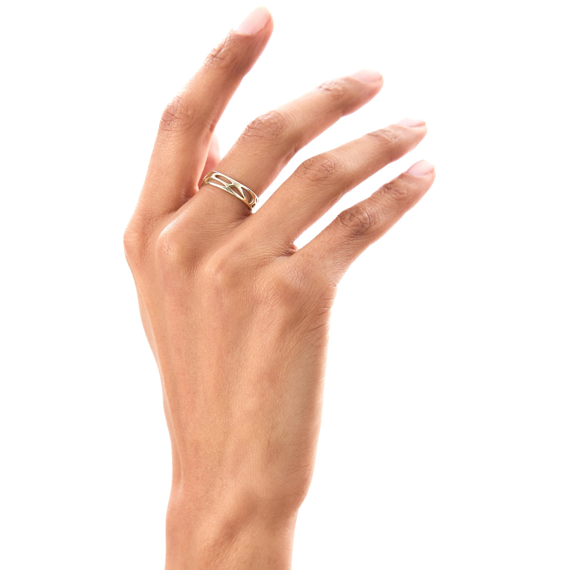 OBFJ0723 - 14k Gold Sculptural Band 4