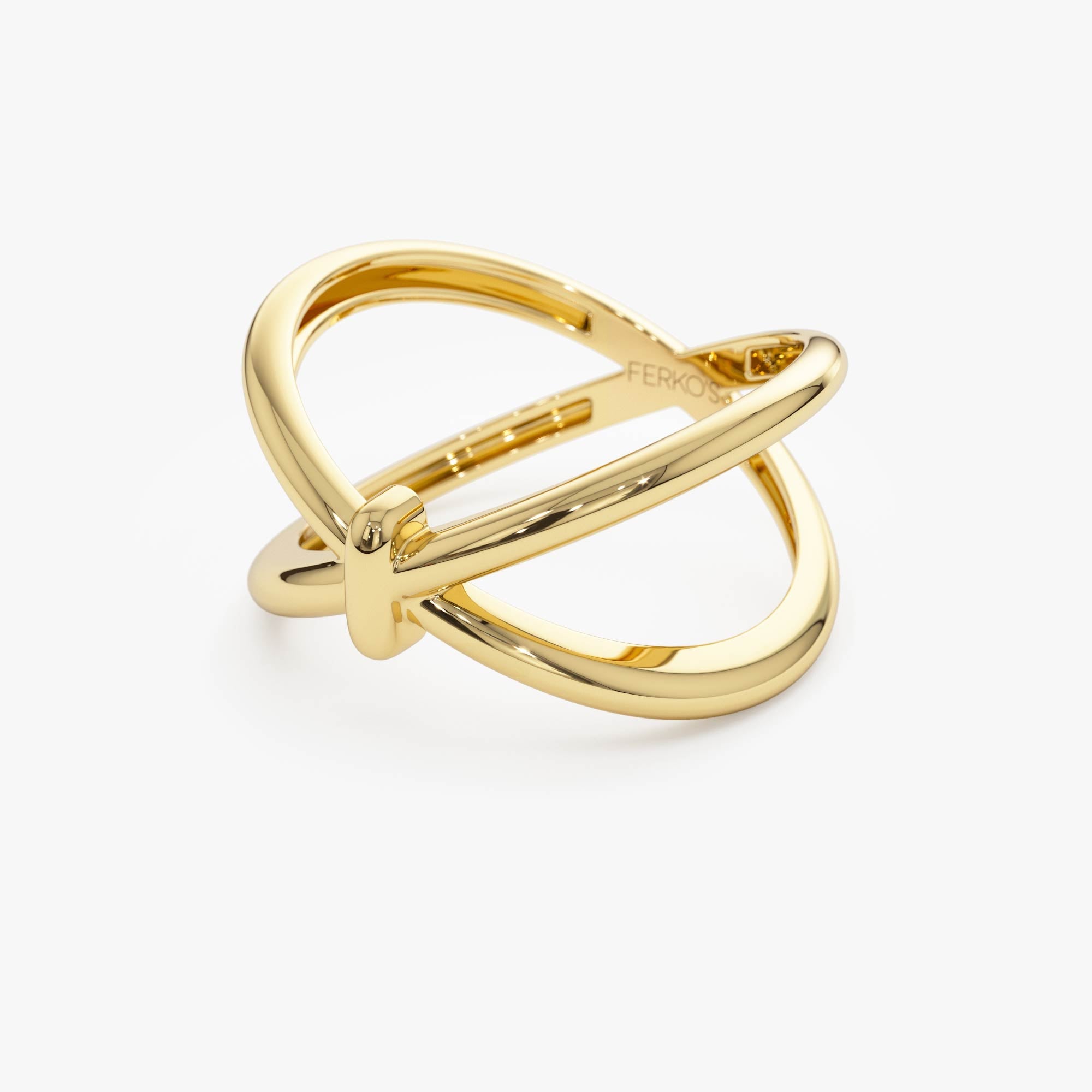 OBFJ0721 - 14K Gold Crossover Band 8