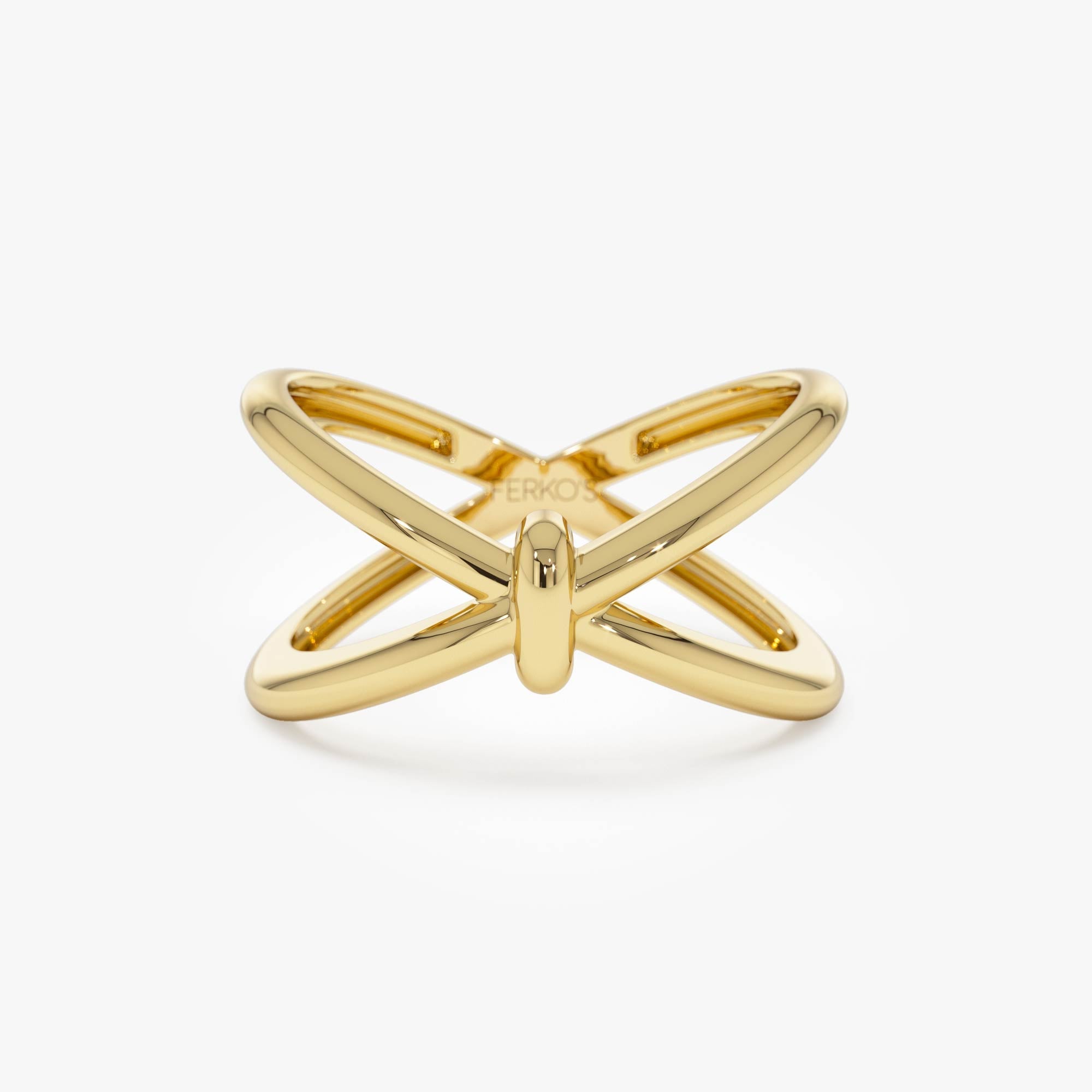OBFJ0721 - 14K Gold Crossover Band 1