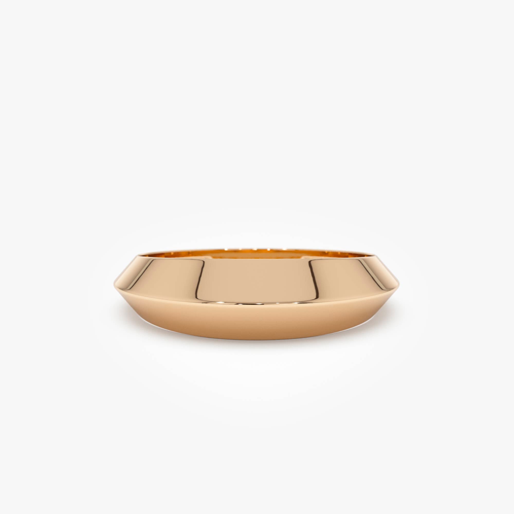 OBFJ0524 - 14k Knife Edge Wedding Band 7