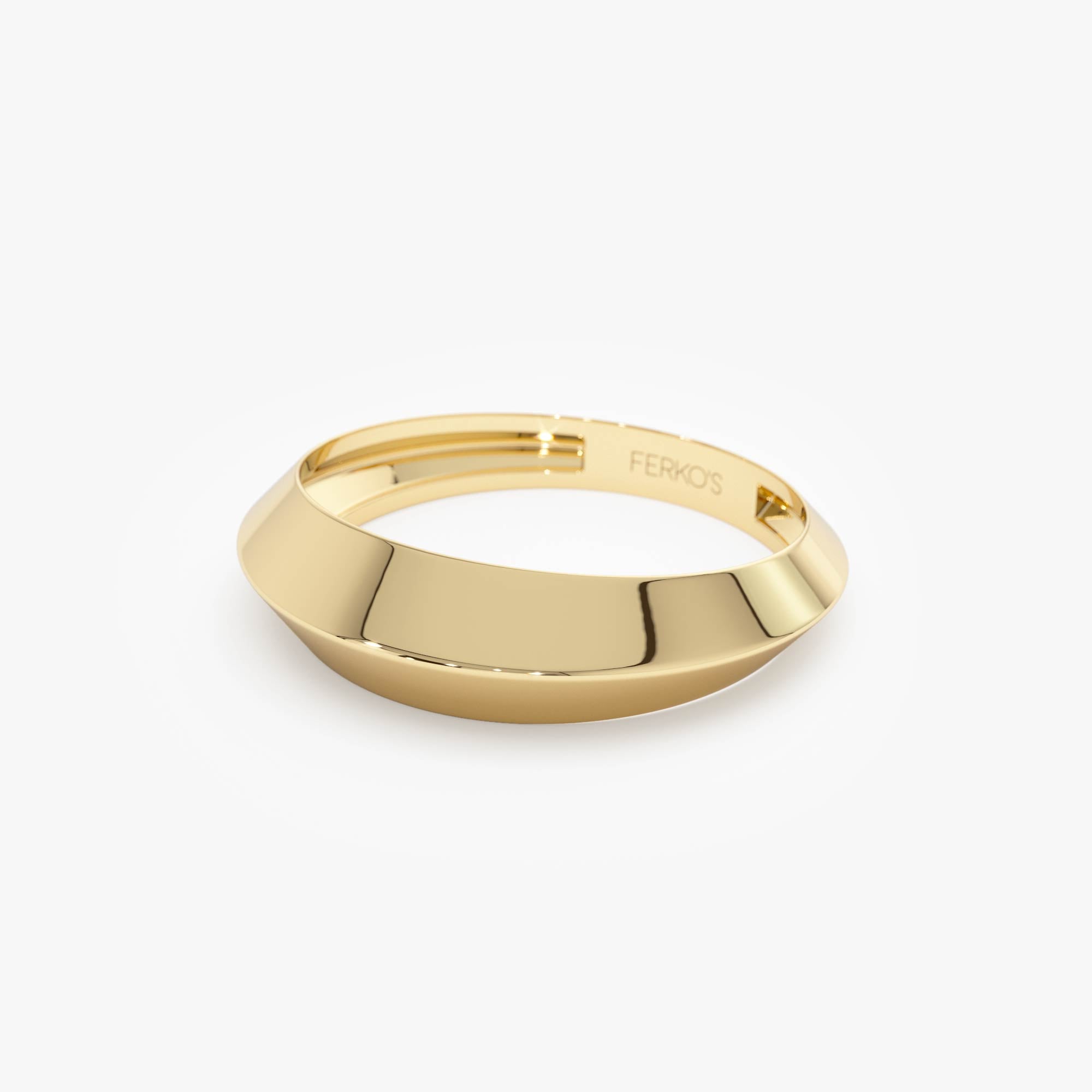 OBFJ0524 - 14k Knife Edge Wedding Band 9