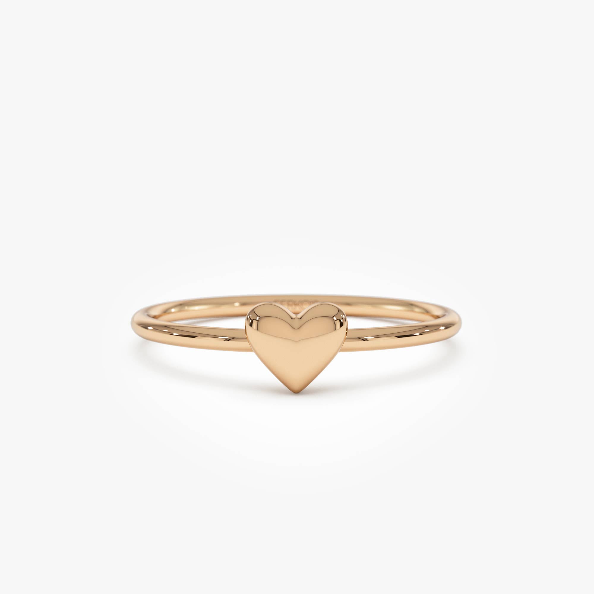 OBFJ0522 - 14k Bubble Heart Ring 8