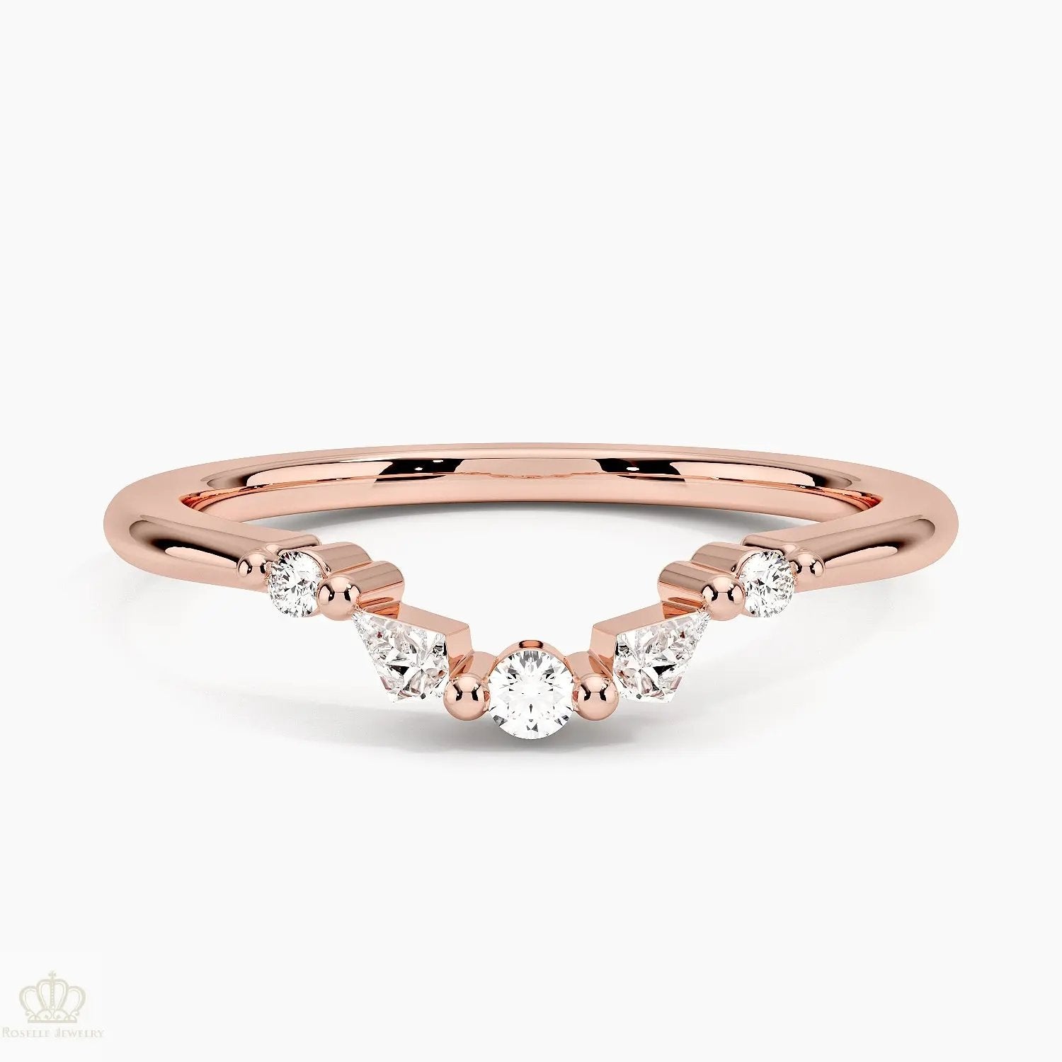 Cometa Contoured Wedding Band Ring - LR104 Camélia™