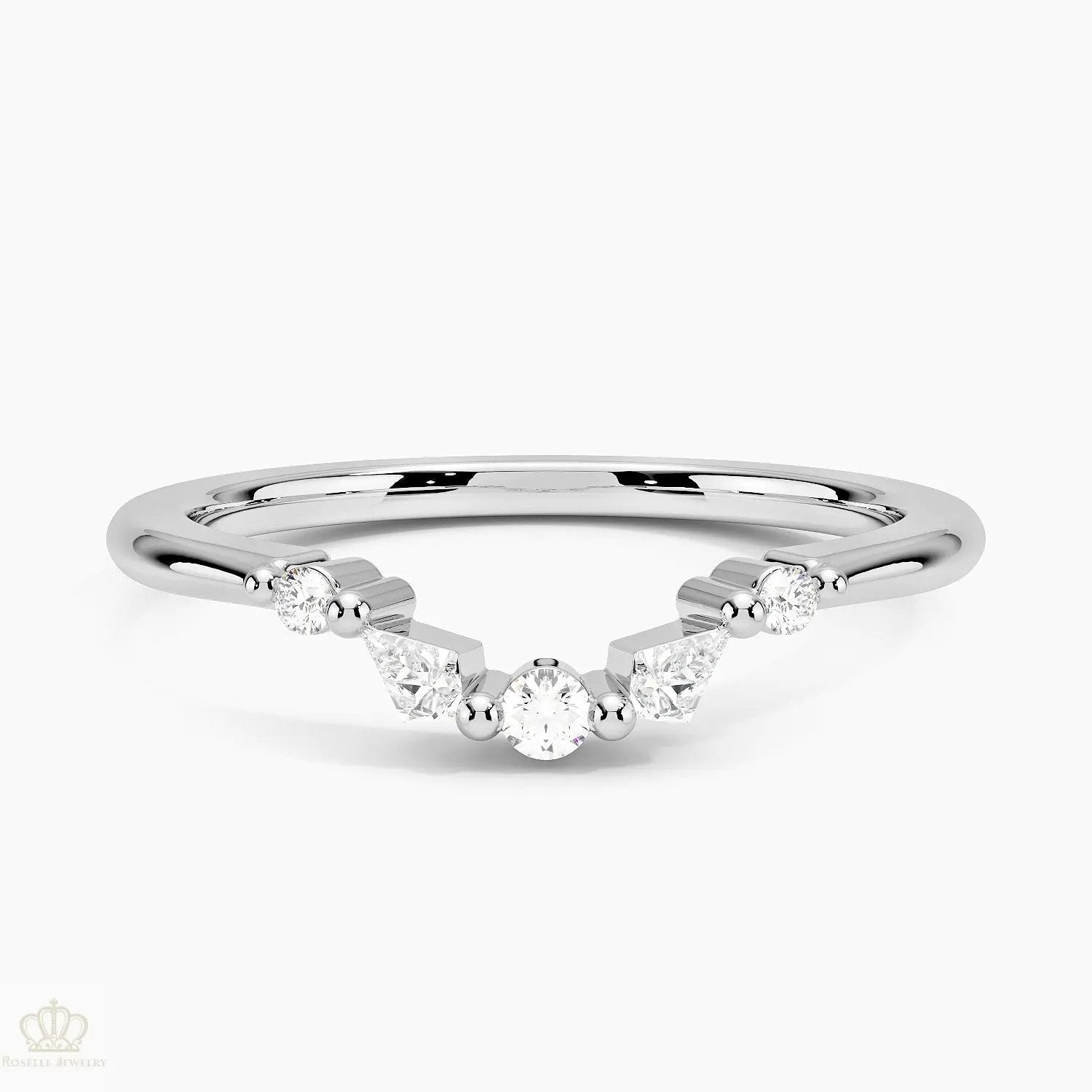 Cometa Contoured Wedding Band Ring - LR104 Camélia™