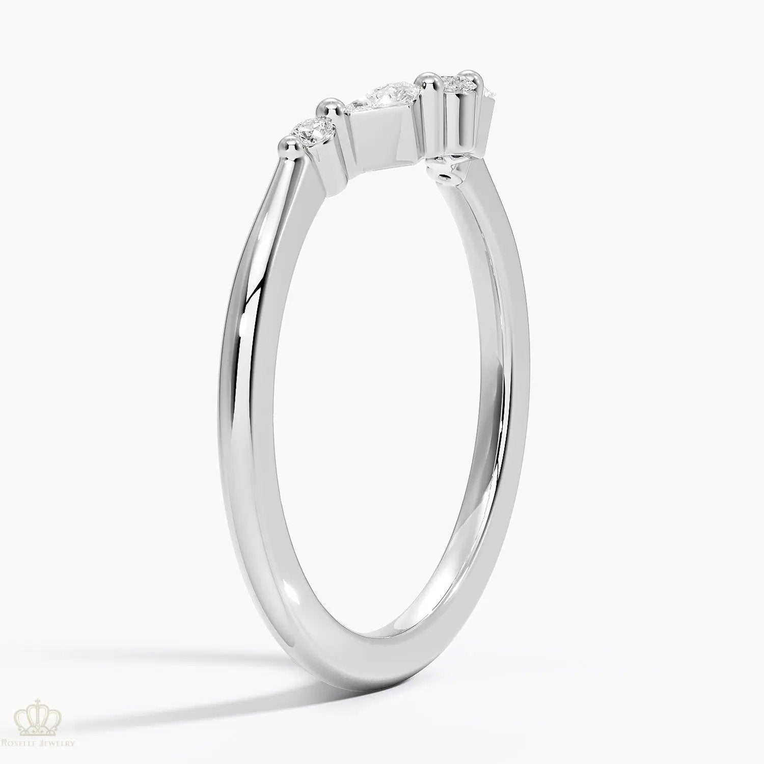 Cometa Contoured Wedding Band Ring - LR104 Camélia™
