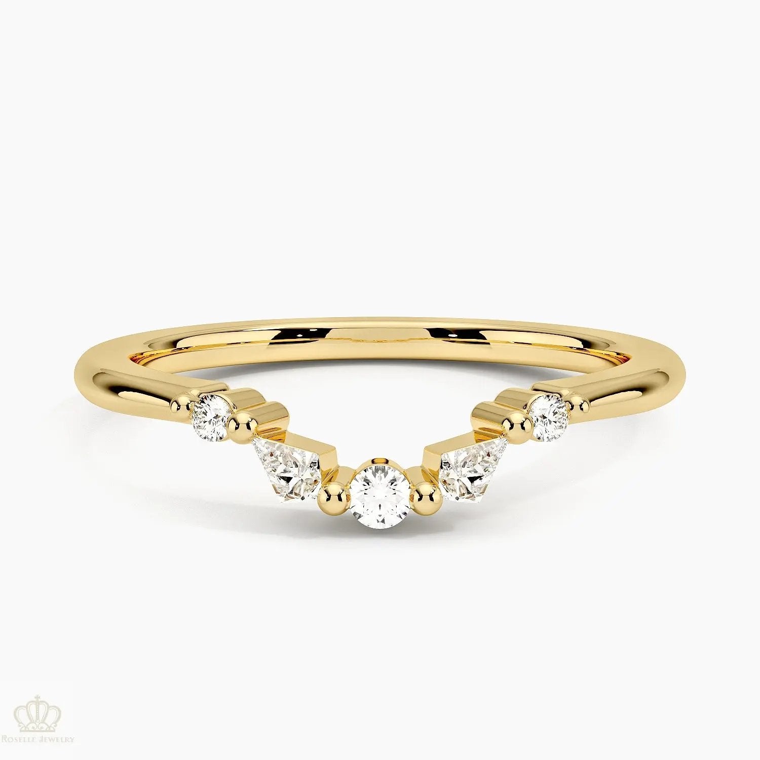 Cometa Contoured Wedding Band Ring - LR104 Camélia™