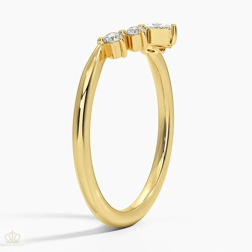 Hadley Contoured Wedding Band Ring - LR101 Camélia™