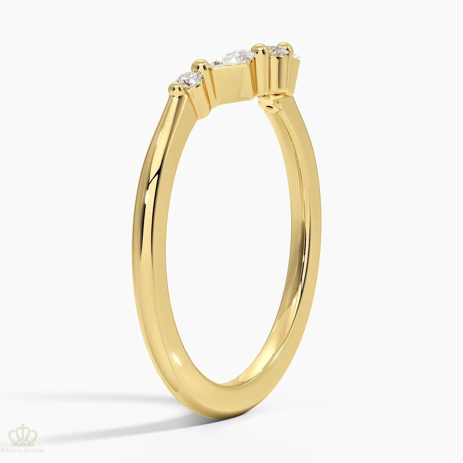 Cometa Contoured Wedding Band Ring - LR104 Camélia™