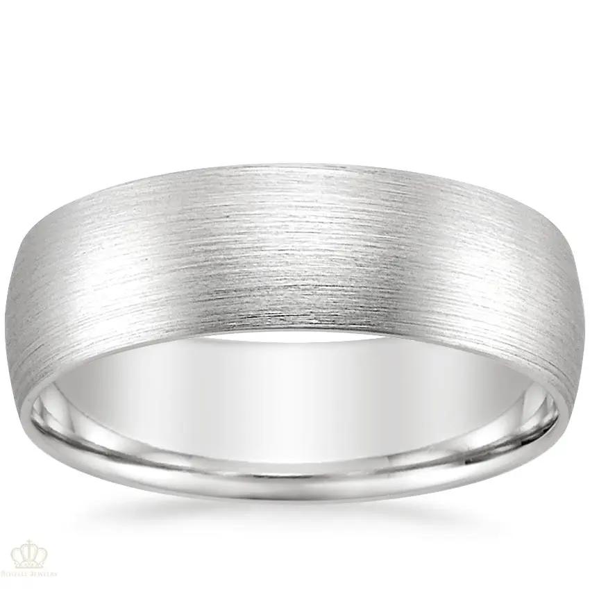7mm Men's Matte Comfort Fit Wedding Ring - NM37 - Roselle Jewelry