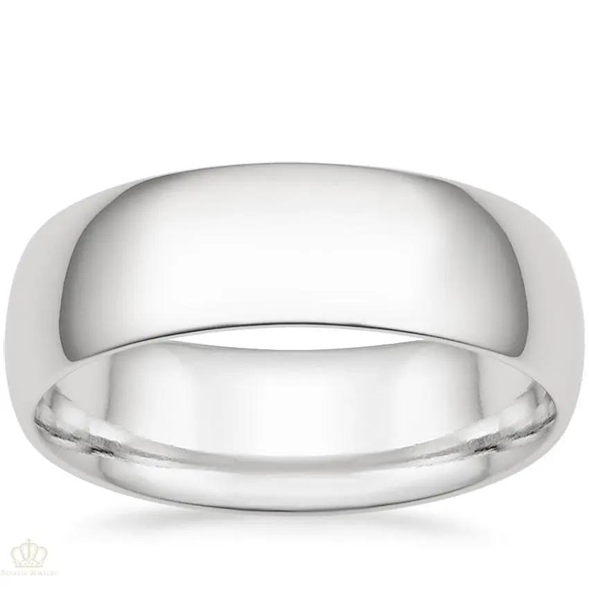 7mm Men's Comfort Fit Wedding Band Rings - NM28 - Roselle Jewelry