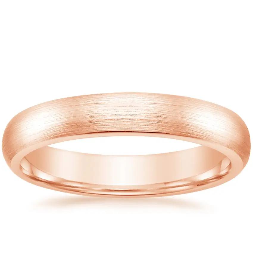 4mm Men's Matte Comfort Fit Wedding Ring - NM33 - Roselle Jewelry