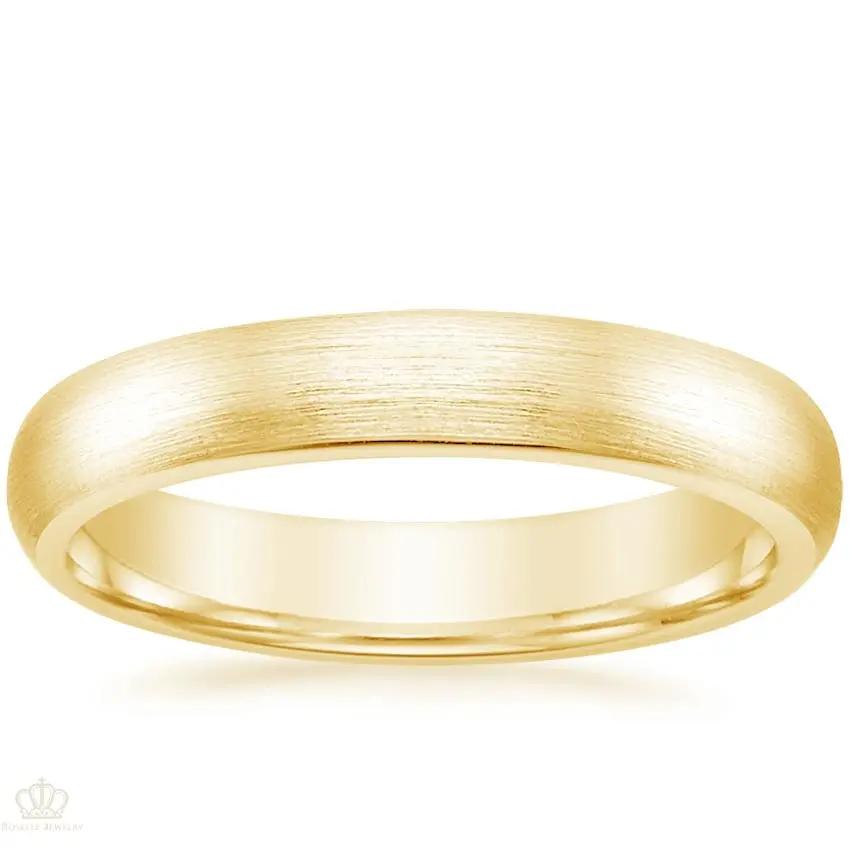 4mm Men's Matte Comfort Fit Wedding Ring - NM33 - Roselle Jewelry
