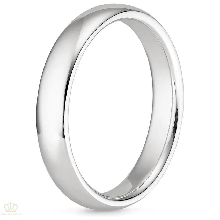 4mm Men's Comfort Fit Wedding Band Rings - NM25 - Roselle Jewelry
