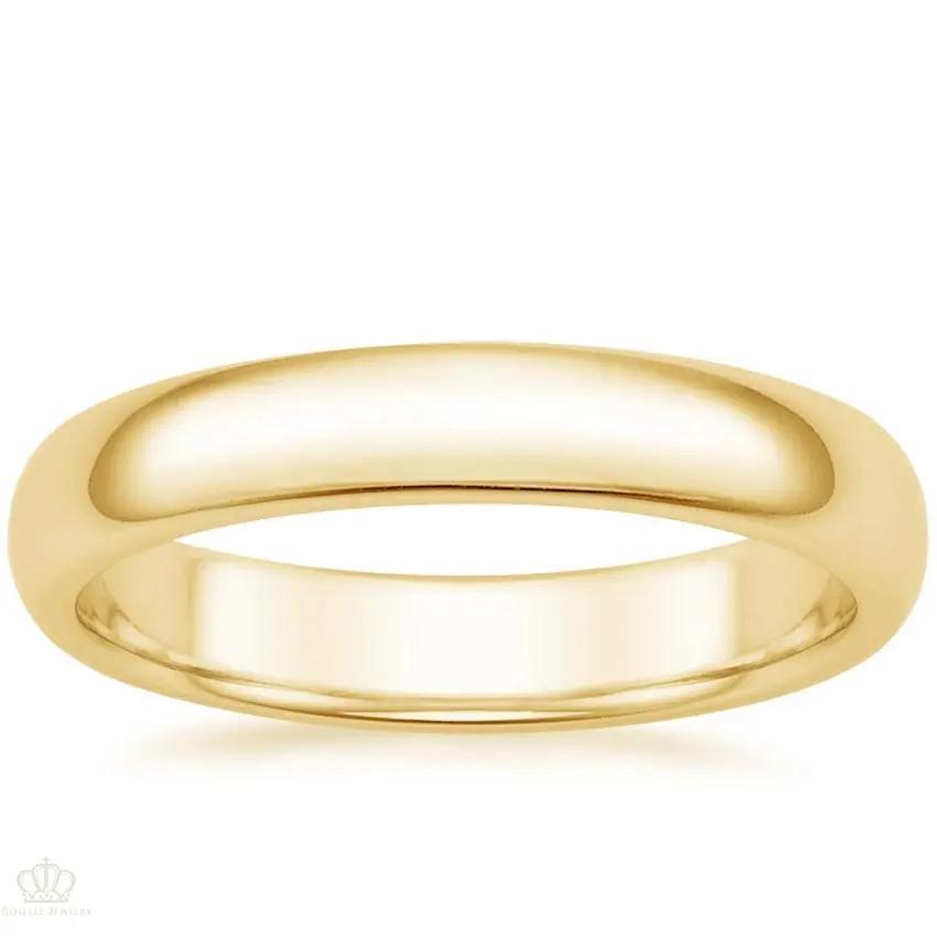 4mm Men's Comfort Fit Wedding Band Rings - NM25 - Roselle Jewelry