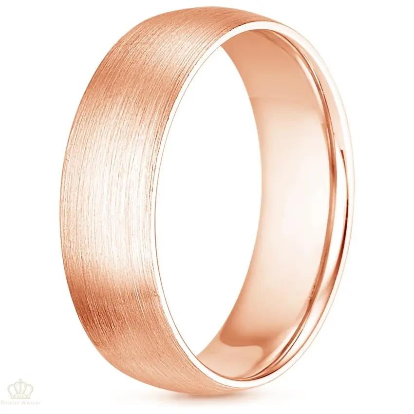 6mm Men's Matte Comfort Fit Wedding Ring - NM36 CHARLISA™