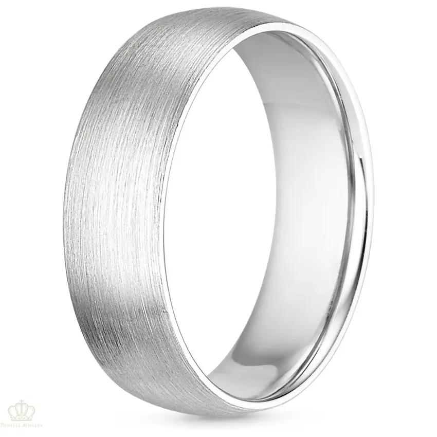 6mm Men's Matte Comfort Fit Wedding Ring - NM36 CHARLISA™