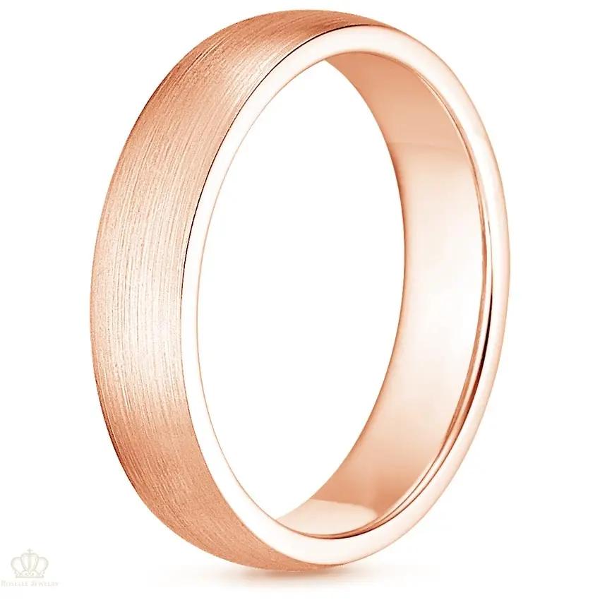 5.5mm Men's Matte Comfort Fit Wedding Ring - NM35 - Roselle Jewelry