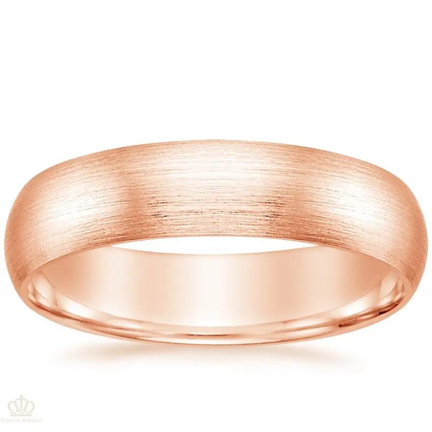 5mm Men's Matte Comfort Fit Wedding Ring - NM34 - Roselle Jewelry