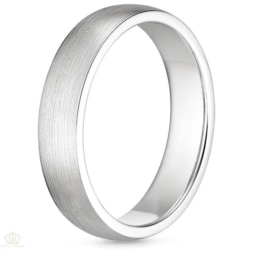 5mm Men's Matte Comfort Fit Wedding Ring - NM34 - Roselle Jewelry