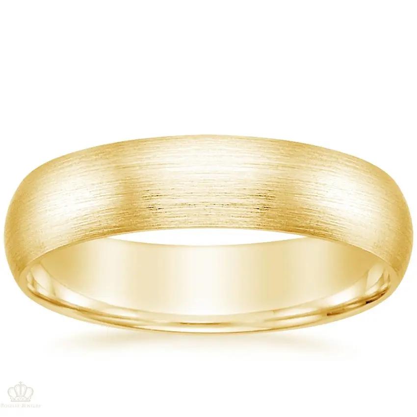 5.5mm Men's Matte Comfort Fit Wedding Ring - NM35 - Roselle Jewelry
