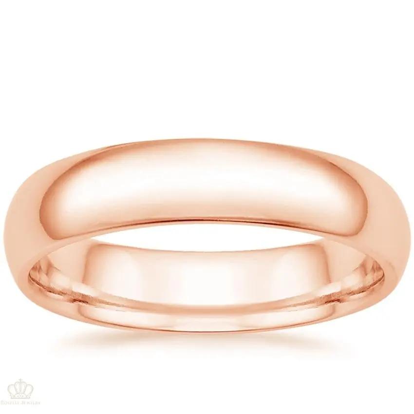 5mm Men's Comfort Fit Wedding Band Rings - NM24 - Roselle Jewelry