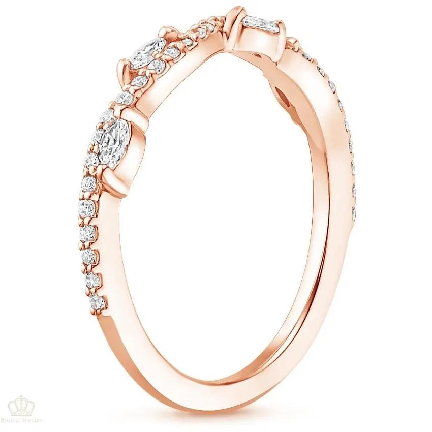 0.27CTW Luxe Winding Willow Diamond Wedding Band Ring - LR35 - Roselle Jewelry