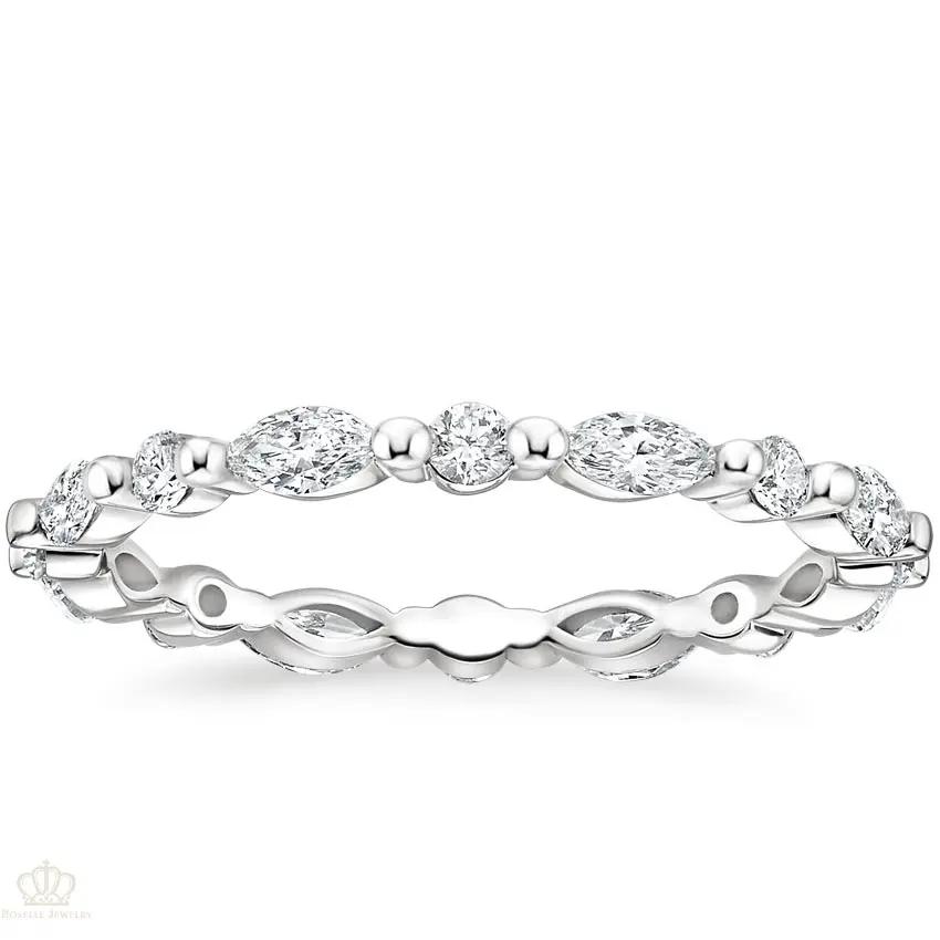 0.70CTW Versailles Eternity Wedding Band Ring - WR006 - Roselle Jewelry