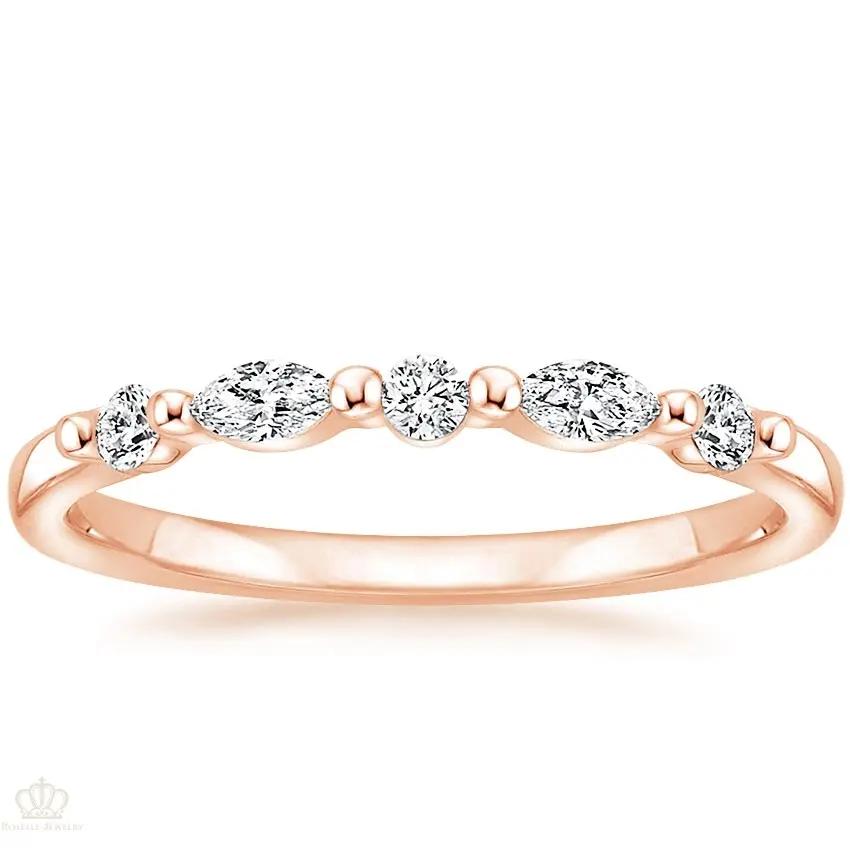 0.20CTW Petite Versailles Wedding Band Ring - LR26 - Roselle Jewelry