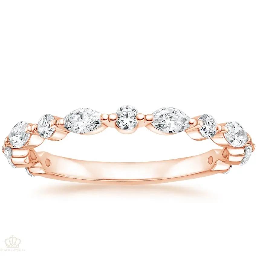 0.50CTW Luxe Versailles Wedding Band Ring - WR005 - Roselle Jewelry